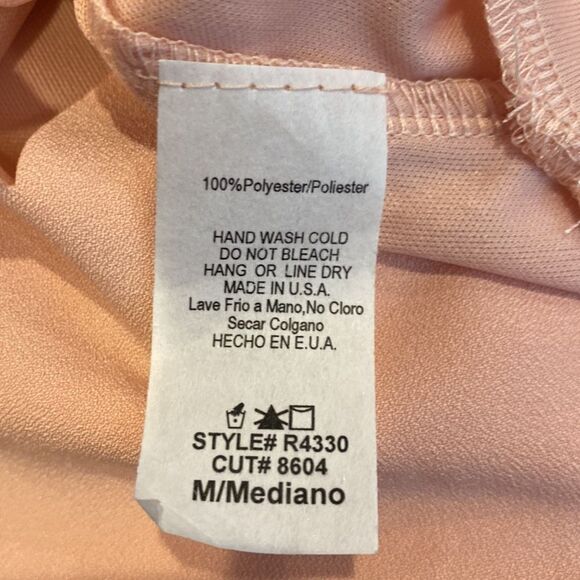 Vanilla Bay Medium Romper Sleeveless Petal Hem Button Clasp Back Slit - Picture 8 of 9